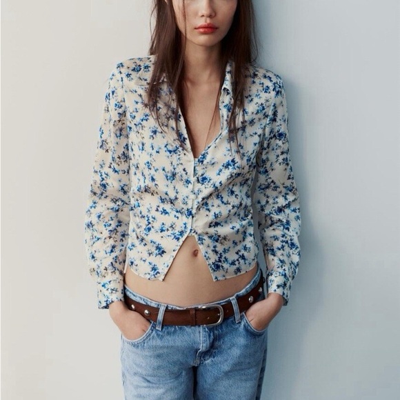ZARA WOMEN'S SLIM FIT SHIRT sizeXS - Picture 1 of 8
